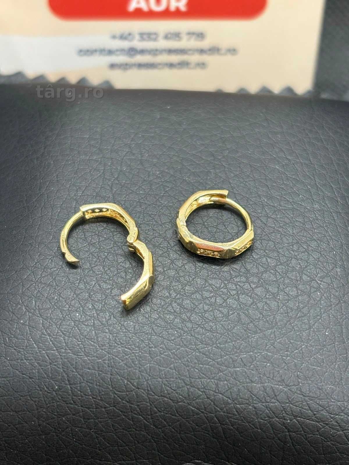Cercei aur 14k 1.65g (B.25867 AG31 Barboi) Garantie 2 ani! 2