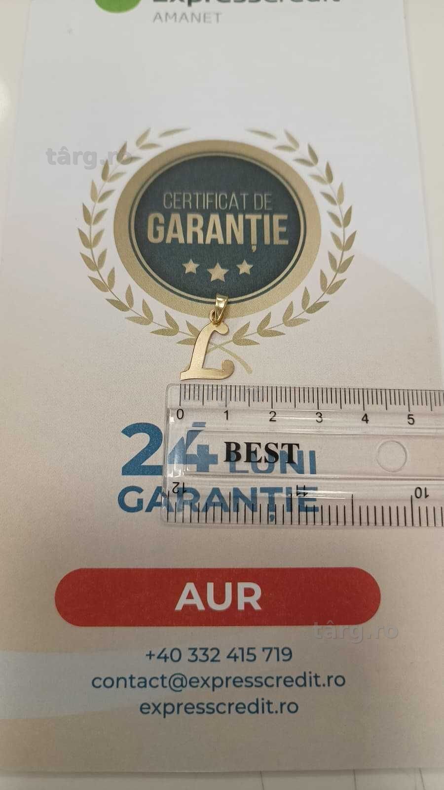 [AG24 Harlau B.45751.1] Pandantiv aur 14k 0.79gr -Garantie 2 ani! 3