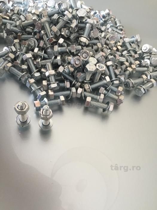 Surub cap hexagonal cu saiba si piulita M8x30