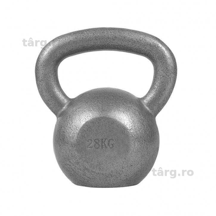 Kettlebell din fier 28 kg Gorilla Sports, gri si negru
