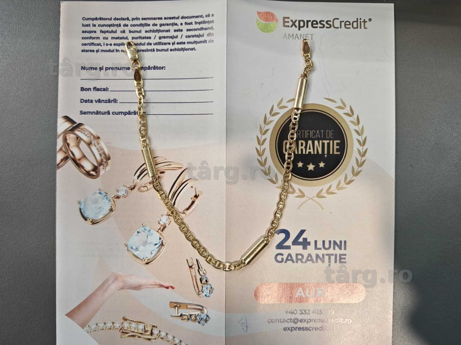Bratara aur 14K 3.83g (AG32 B6641.3-ag44) 2 ANI GARANTIE!