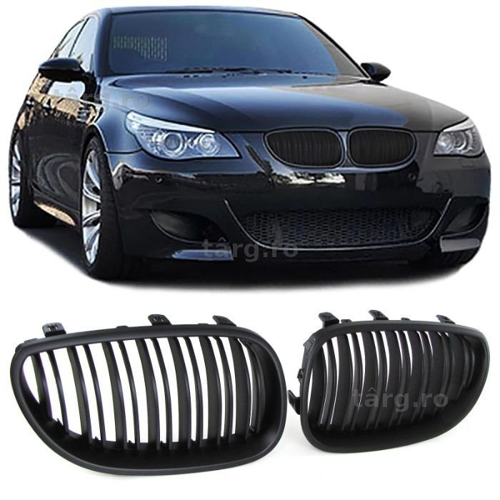 Grile duble M-Look BMW E60/E61(2003-2009) negru mat