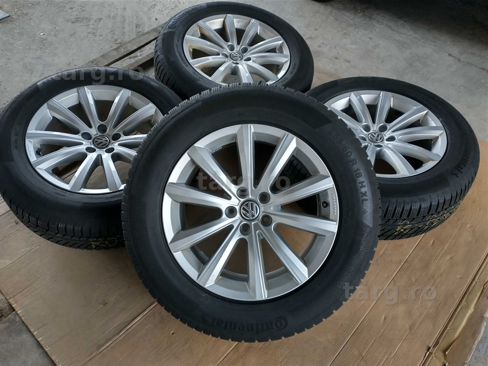 Jante iarna 18 VW Touareg II anvelope de iarna 255 60 R18 Continental