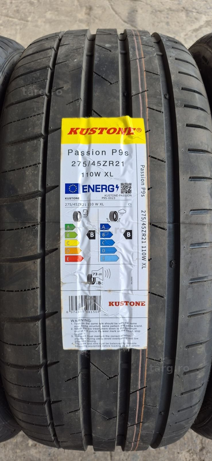 4 anvelope vara noi Kustone,fata 275/45/21,spate 315/40/21,dot 2025/2026.Pretul este pe bucata 2