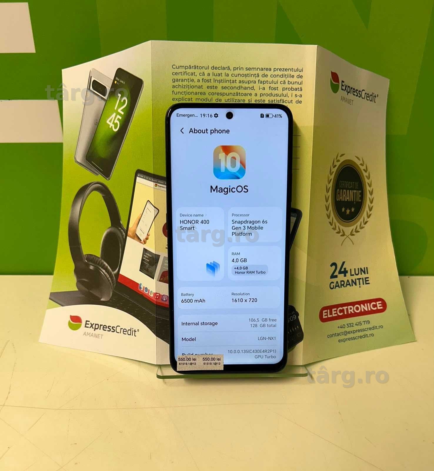 Honor 400 Smart (B.51519-Tatarasi) Garantie 2 ani- 550 lei