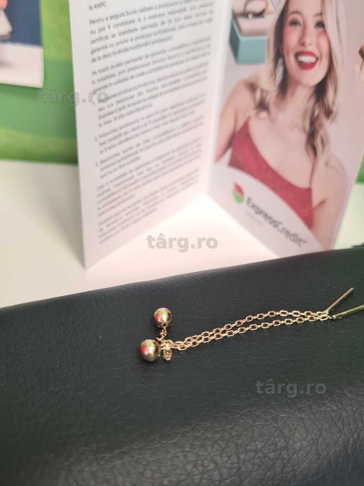 Cercei aur 14K 1,3g ( b.67734.1/ Ag2 Tudor) Garantie 2 ani! 3