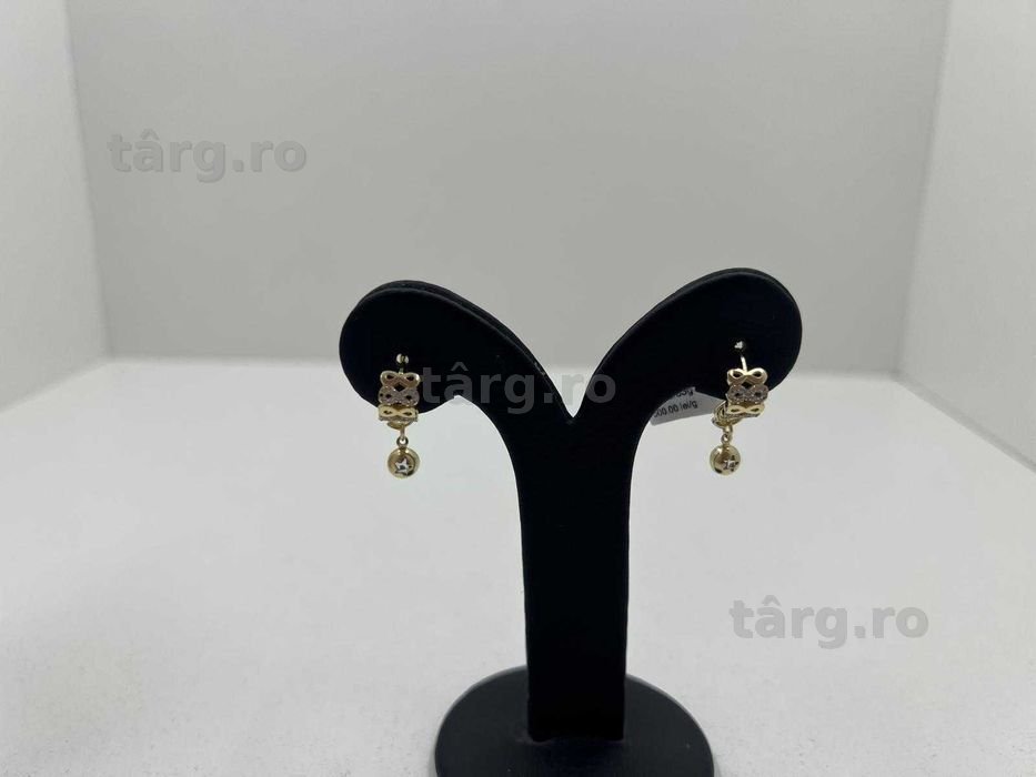 Cercei aur 14k 4.03g (Ag25 Belvedere B.41808) Garantie 2 ani! 2
