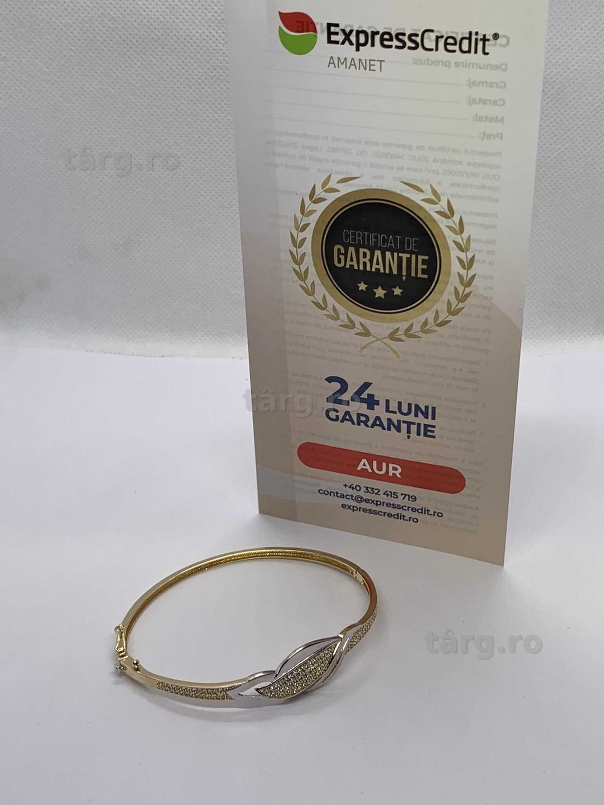 Bratara fixa aur 14K 7.75g (Ag4 Dacia B.51572.5) Garantie 2 ani