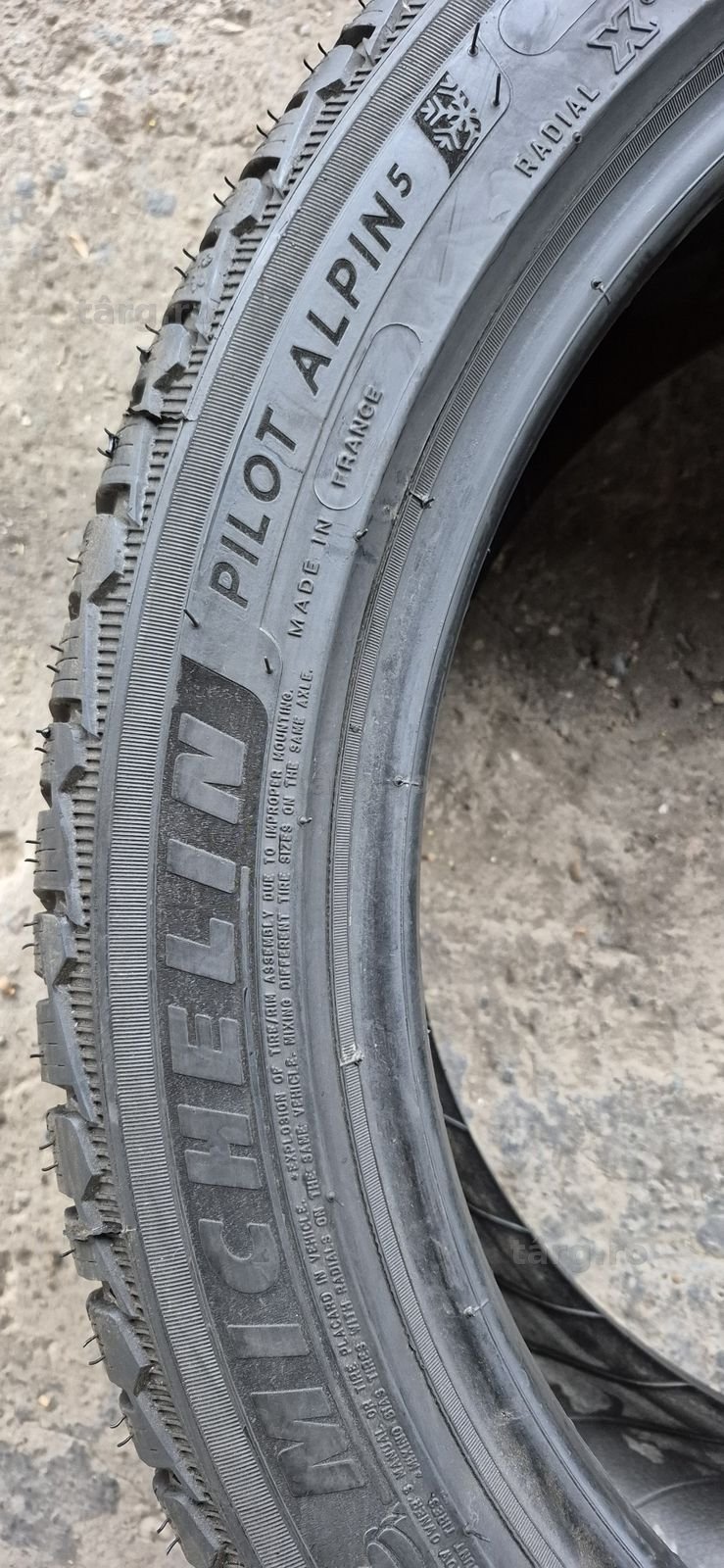 4 anvelope iarna Michelin,fata 235/45/19,spate 255/40/19.Pret/bucata. 5