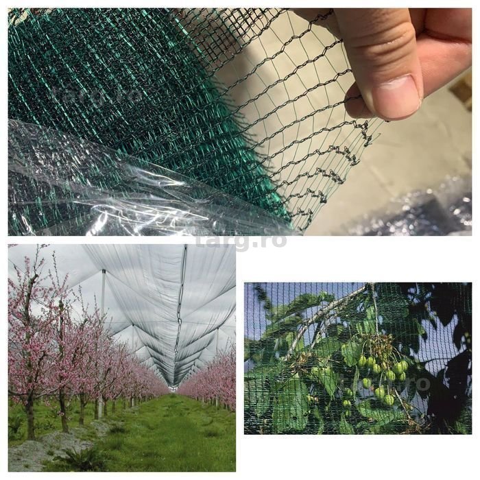 Plasa PROTECTIE Culturi ANTI GRINDINA  Margine Dublu Întărită
