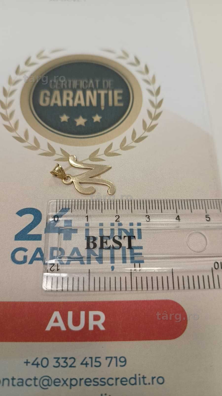 [AG24 Harlau B.45725.2] Pandantiv aur 14k 1.09gr - Garantie 2 ani! 4