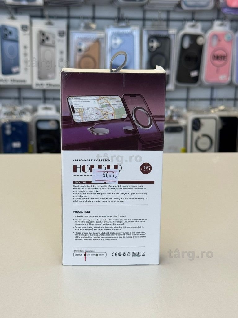 Suport Metalic Magsafe Pentru Telefon Adeziv Inclus 3