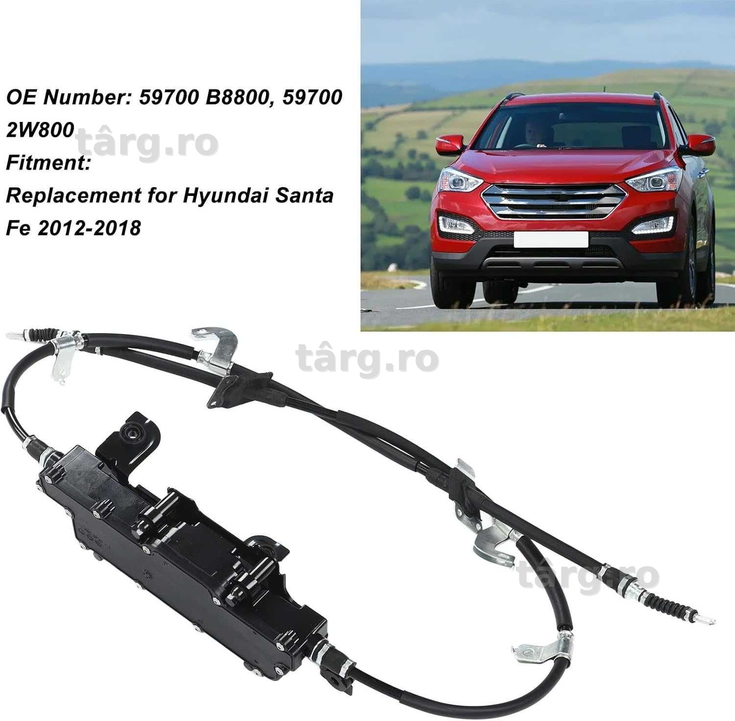 Ansamblu motoras NOU cablu frana Hyundai Santa Fe III DM DMA