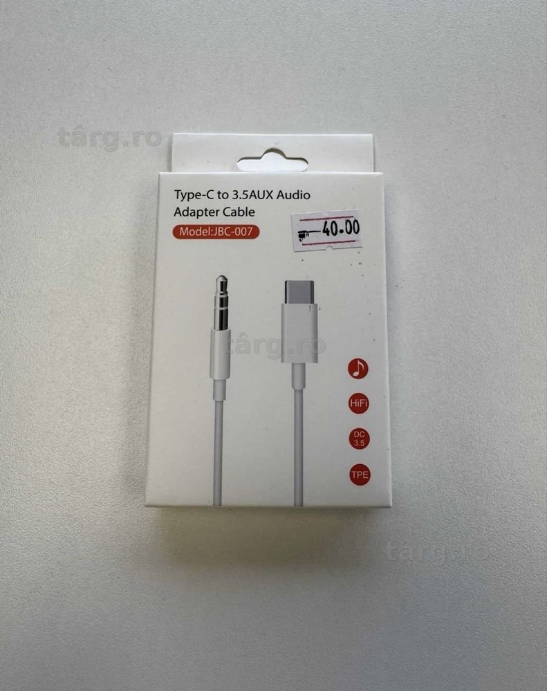 Cablu Auxiliar Jack 3.5mm - Tip C - lungime 1 Metru