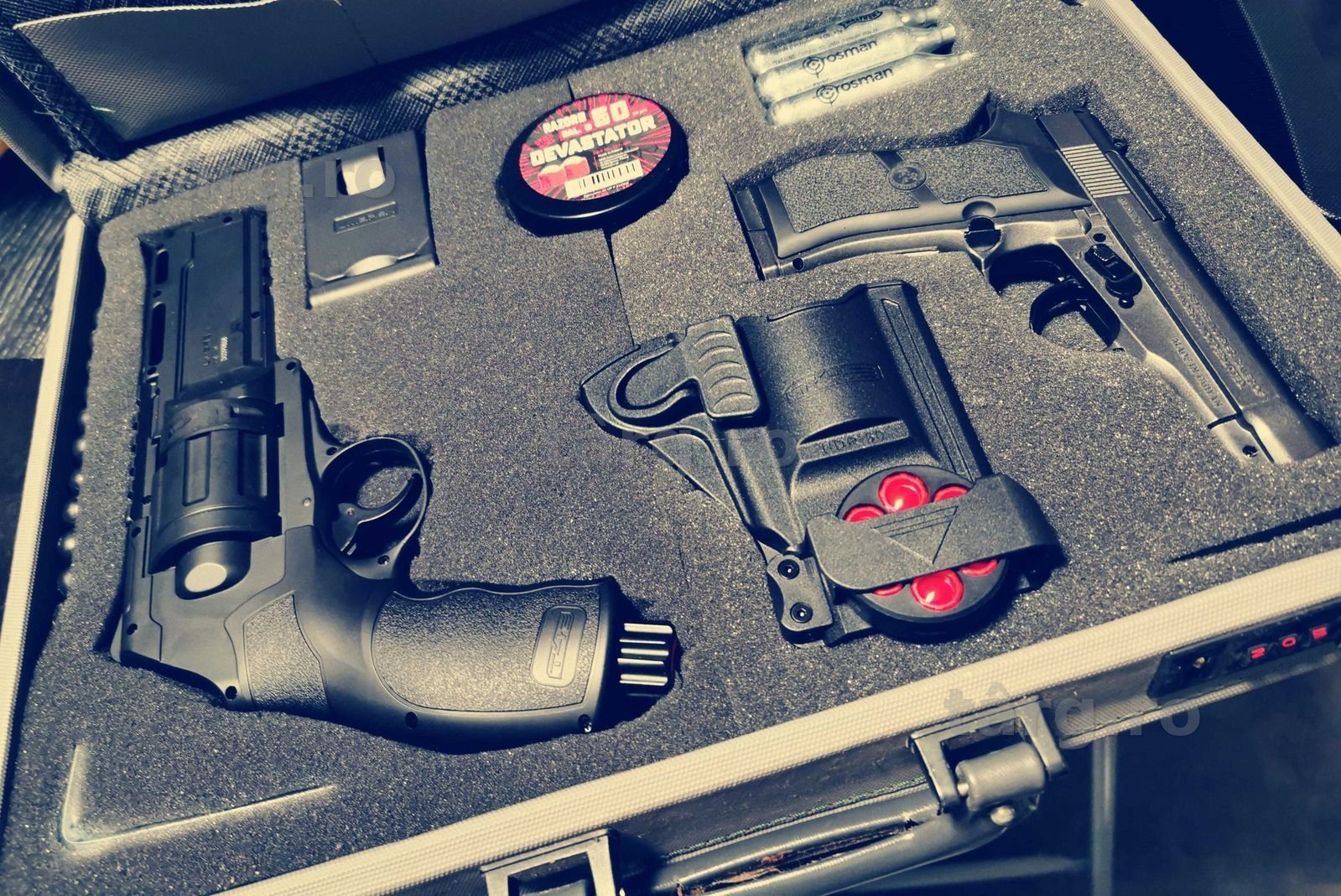 Pistol Pe AER COMPRIMAT FullMETAL=>Nou! ~18.4 J !!~ Bile si CO2 PACHET