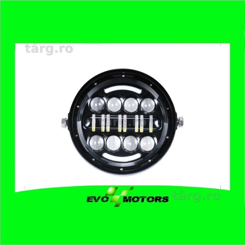 Far Moto Rotund 18cm DRL Led Cafe Race Bobber Naked Metal Custom A784