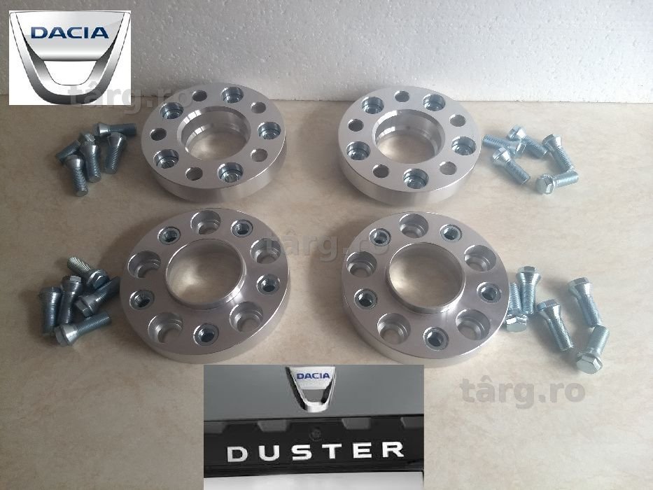 Flanse Distantiere Dacia Duster 25 mm prindere dubla Prezoanele inclus