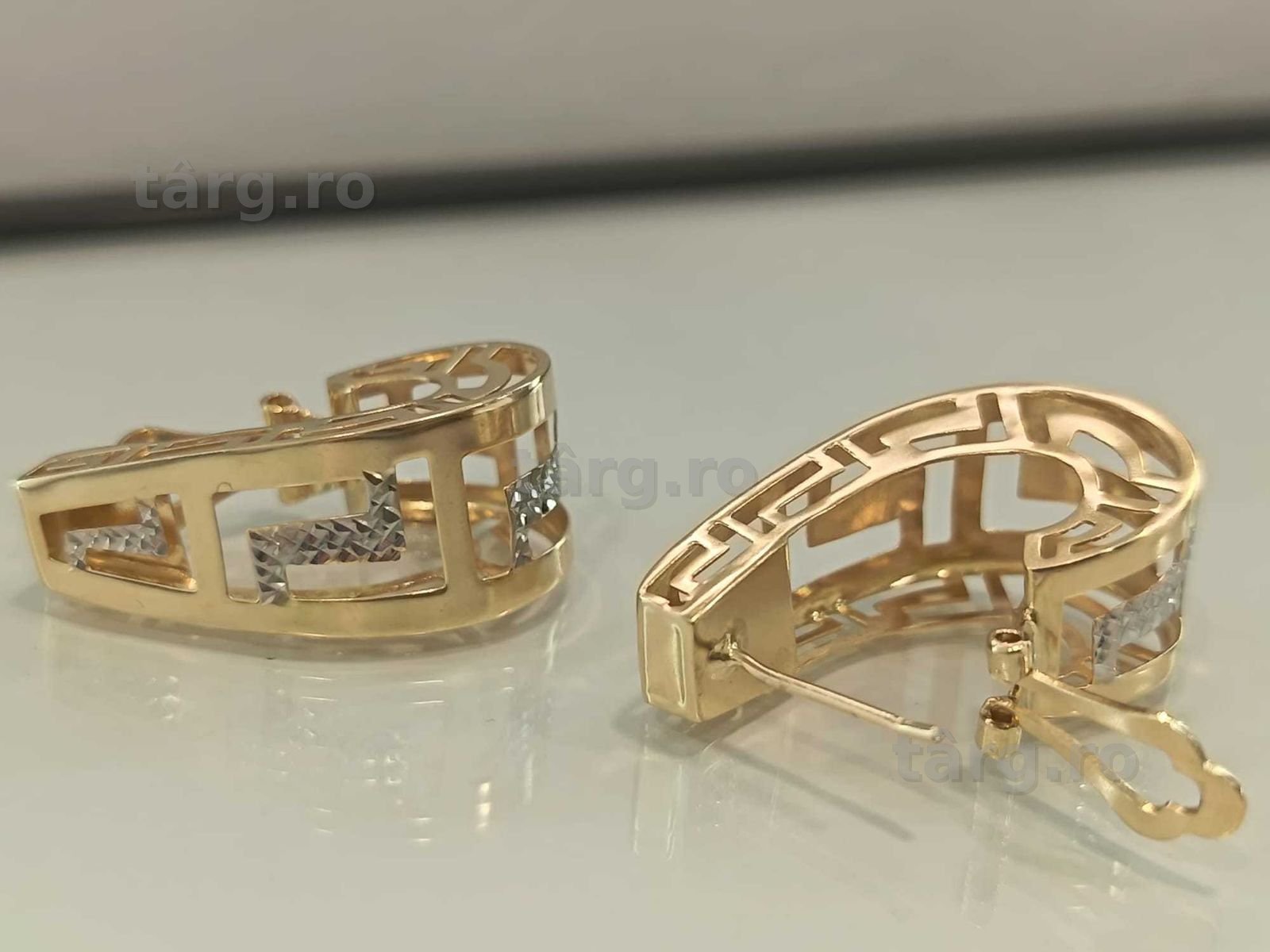 (AG41) Cercei aur 14K B5973 - Certificat de garantie! Ridicare din agentie! 2
