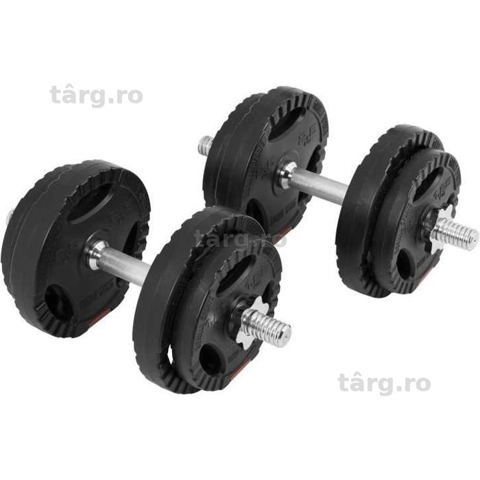Set gantere reglabile din ciment cu grip de 20KG