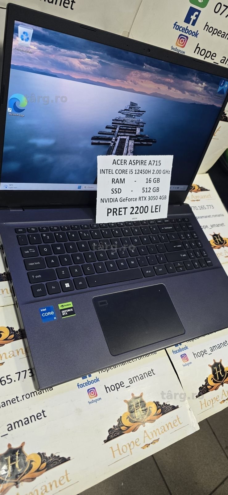 Hope Amanet P6 Laptop Acer Aspire A715 #182524