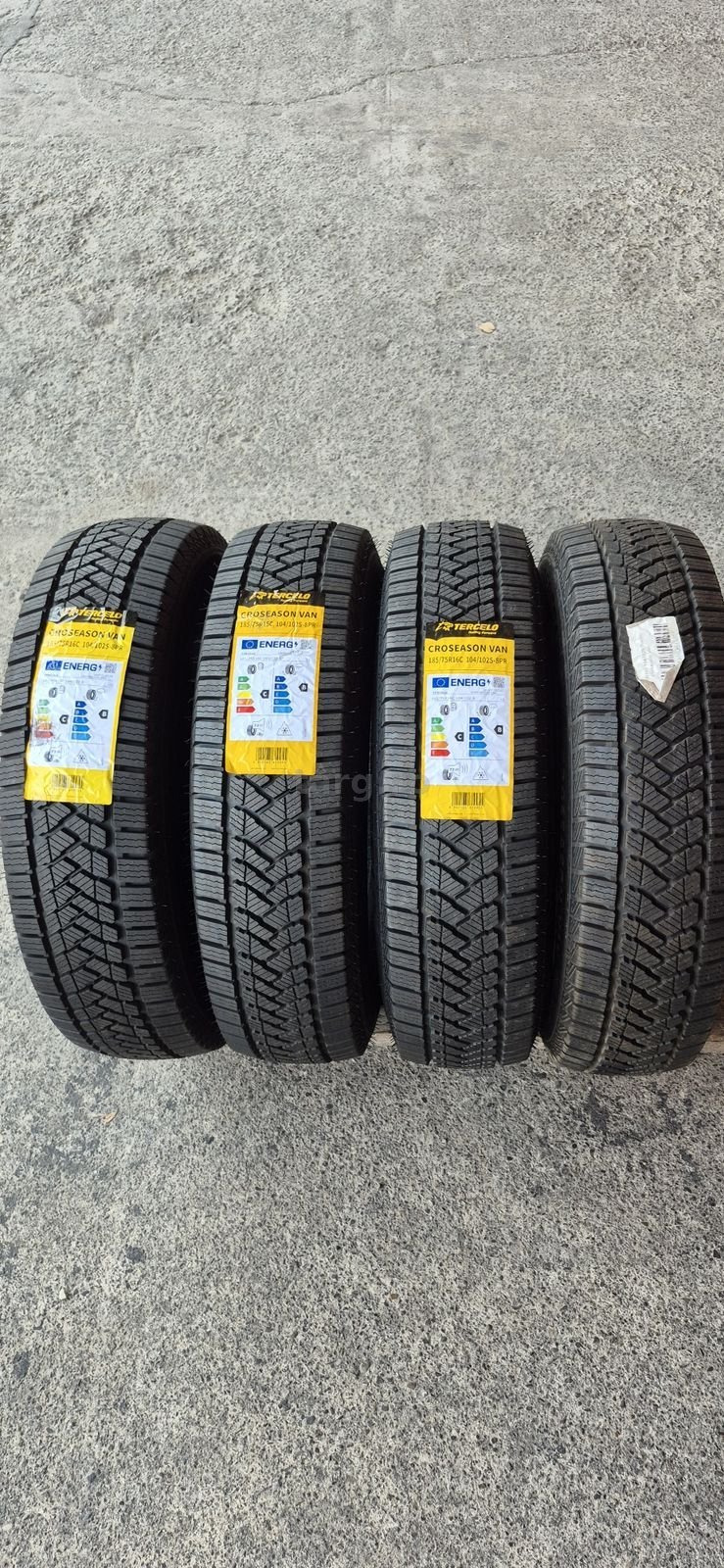 4 anvelope M+S noi Tercelo 185/75/16C,dot 2026.Pretul este pe bucata.