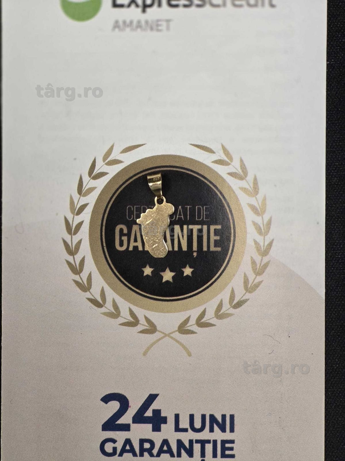 Pandantiv aur 14K 0.57 GR (Ag45 Bacau1 B.13379.42)