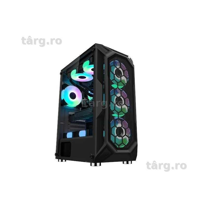 Carcasa Pro Gaming Hive, Middle Tower, ATX, fara sursa, controller ARGB