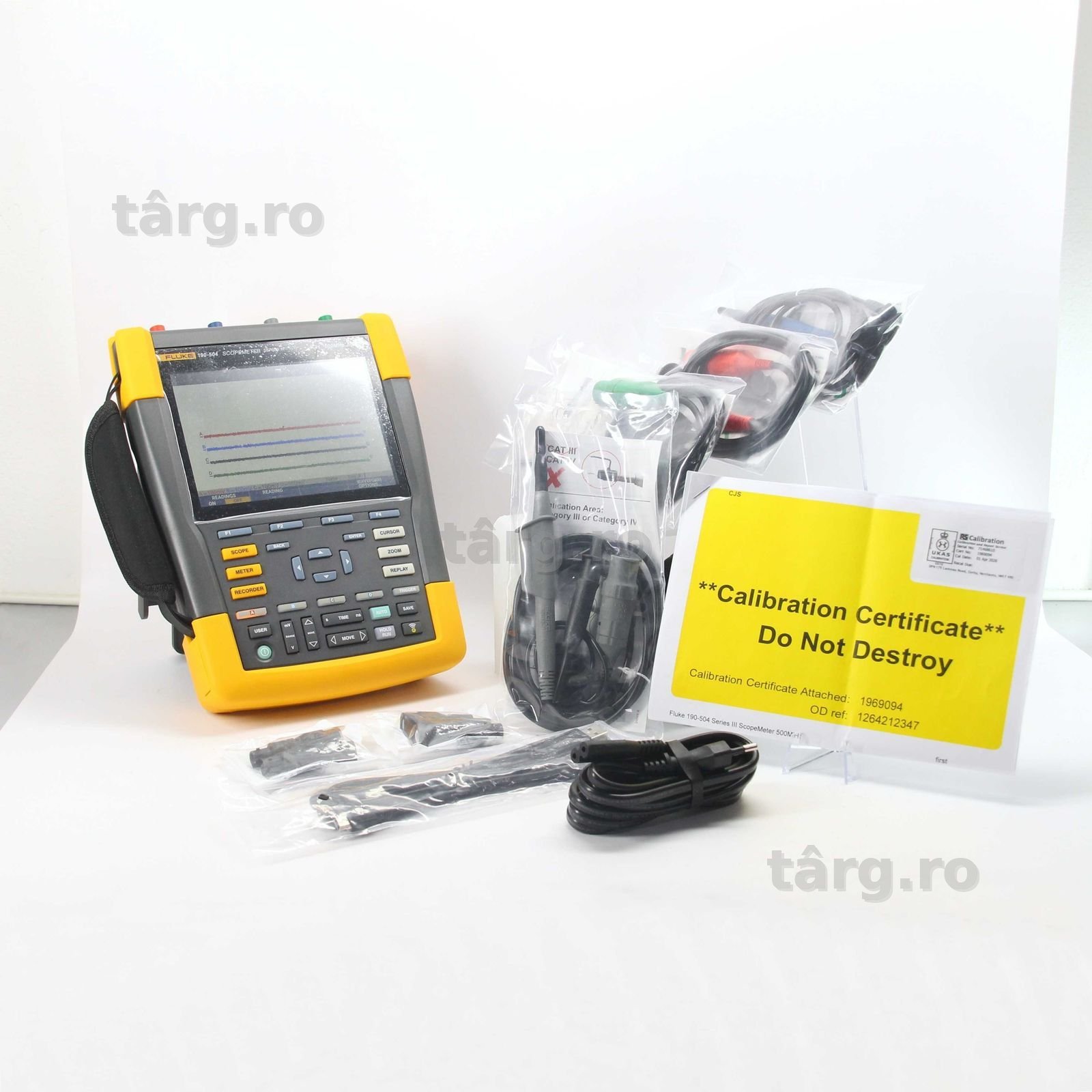 Osciloscop Fluke ScopeMeter 190-504-III Series III 500MHz 4 Canale 5GS/s Nou - OBIECT NOU - Amanet Fresh Cash Galati