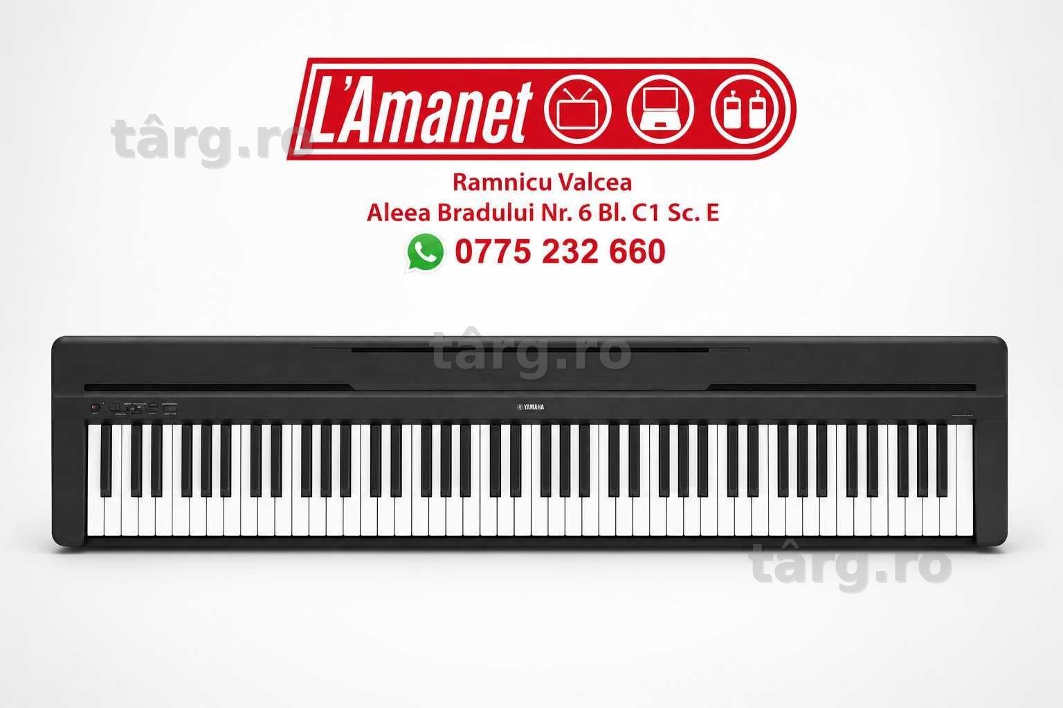 Pian Digital Portabil Yamaha Digital Piano P-45 Black Stare Buna