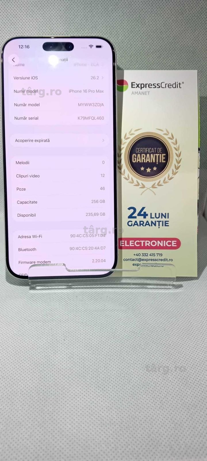iPhone 16 Pro Max 256Gb (Ag18 Tutora b.28399) Garantie 2 ani! 2