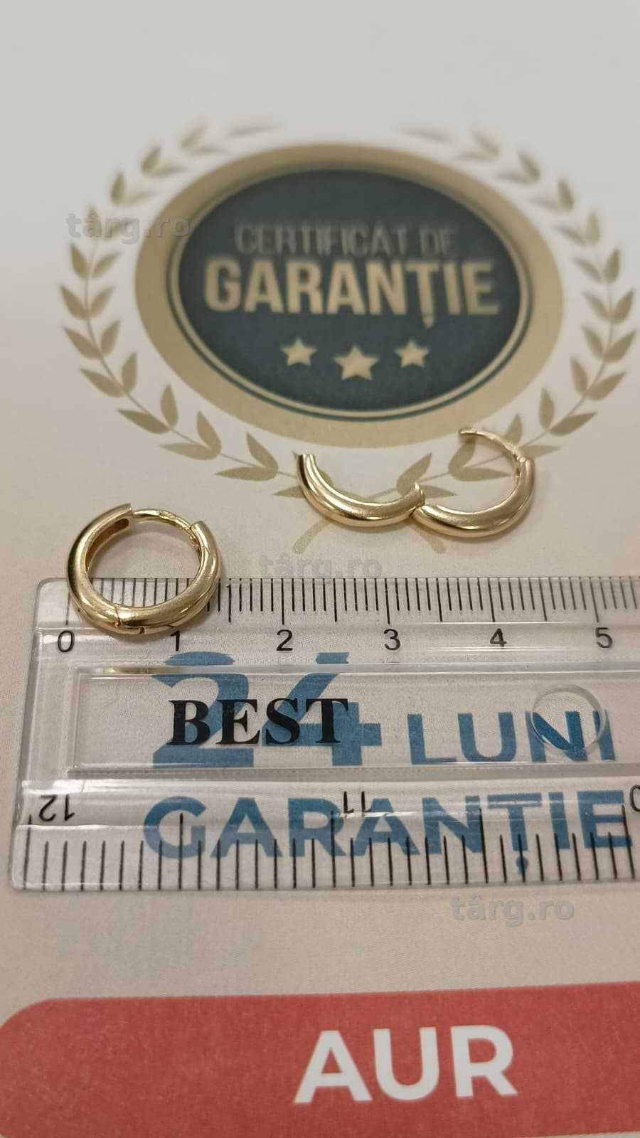 Cercei aur 14K 2.67gr [AG24 Harlau B.46033.1] - Garantie 2 ani! 4