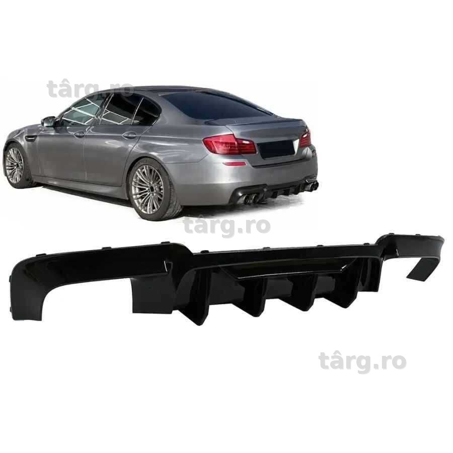 Difuzor M5 Competition Prelungire Bara Spate M BMW F10 F11, Negru Luci