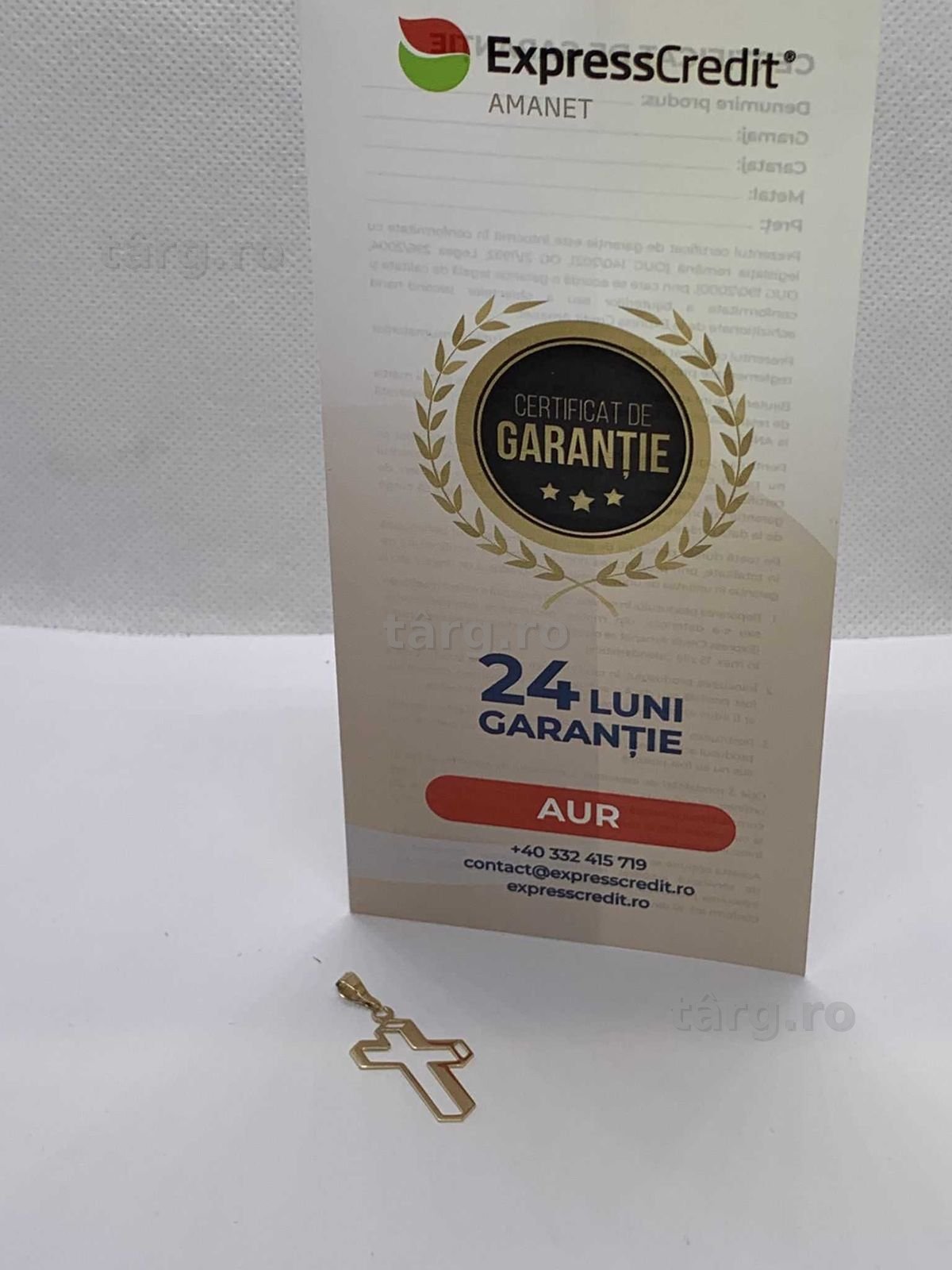 Pandantiv aur 14K 0.69g (Ag4 Dacia B.51325) Garantie 2 ani 2