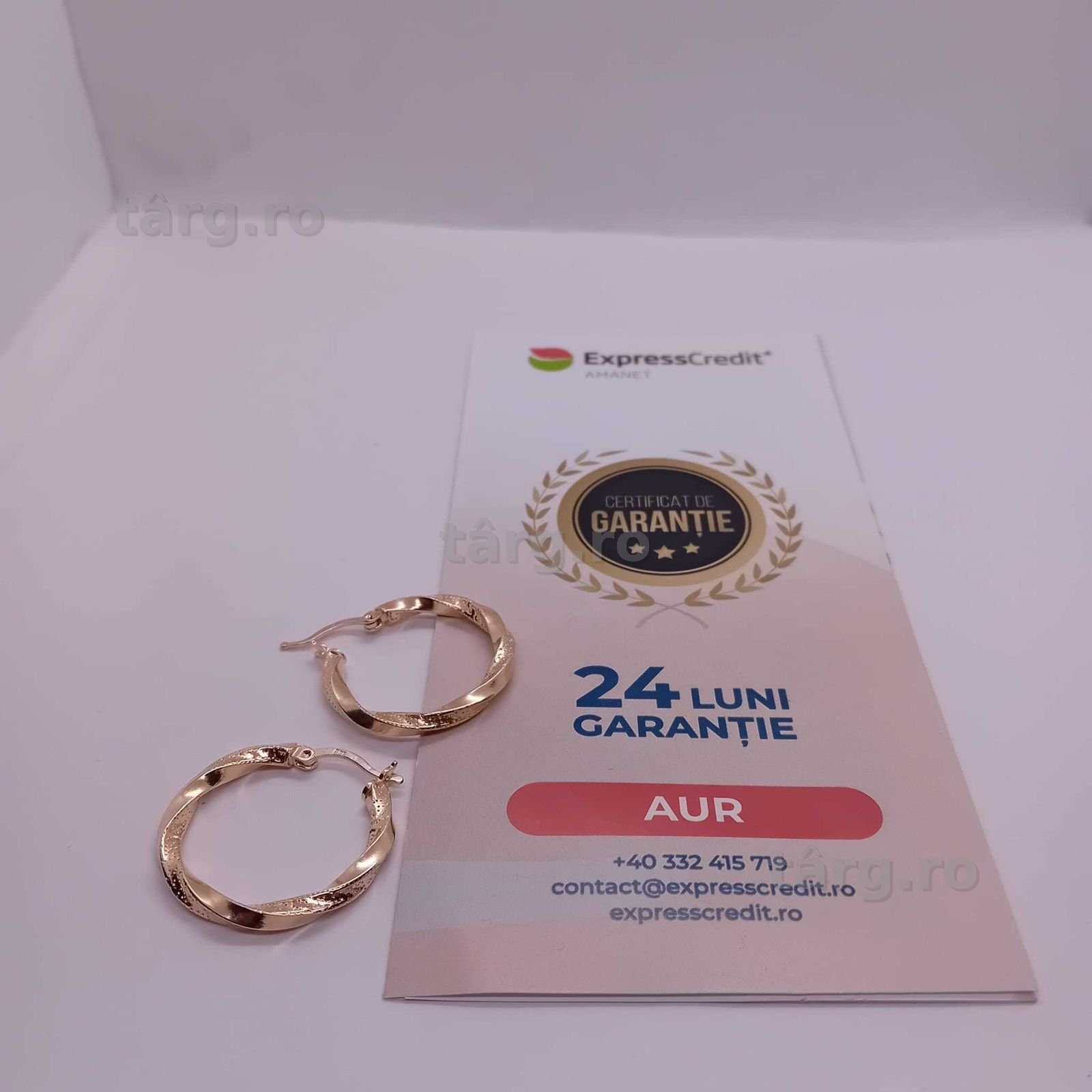 Cercei aur 14K 3.15g (Ag4 Dacia B.51035) Garantie 2 ani