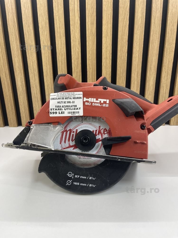 Ciruclar de Metal Neuron / Hilti sc 5ml-22 / fara acumulator / #52515