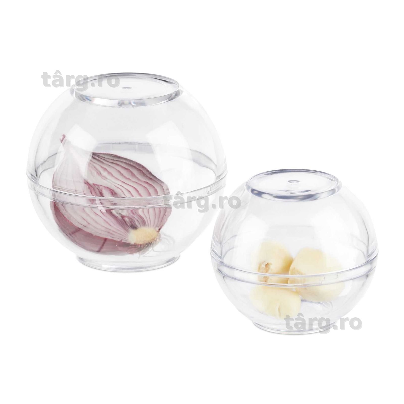 Set 2 recipiente pentru conservarea alimentelor in frigider Ø7 si 9 cm
