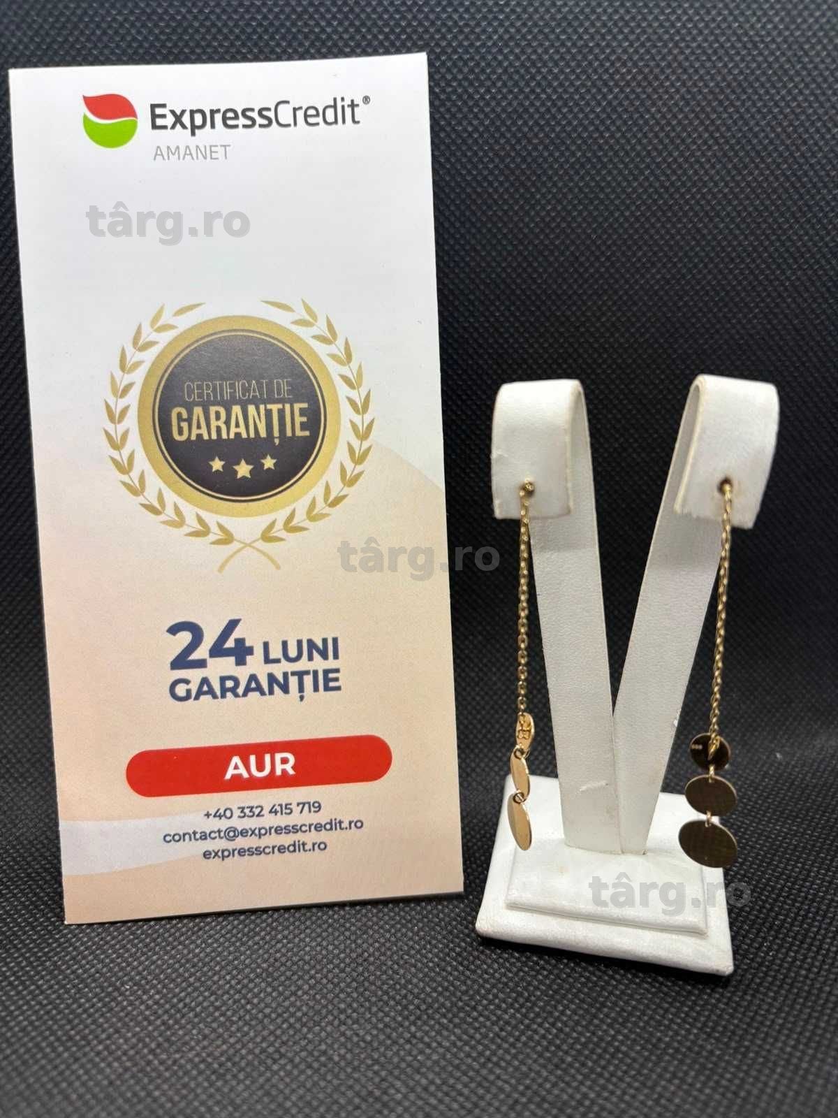 Cercei aur 14k 2.22g (B.25704.2 AG31 Barboi) Garantie 2 ani!