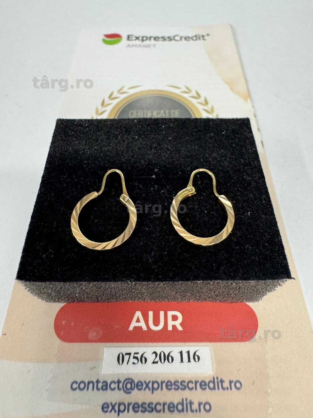 Cercei din aur 14k (69834.1/ 10 Pacurari 1) garantie 2 ani! 6