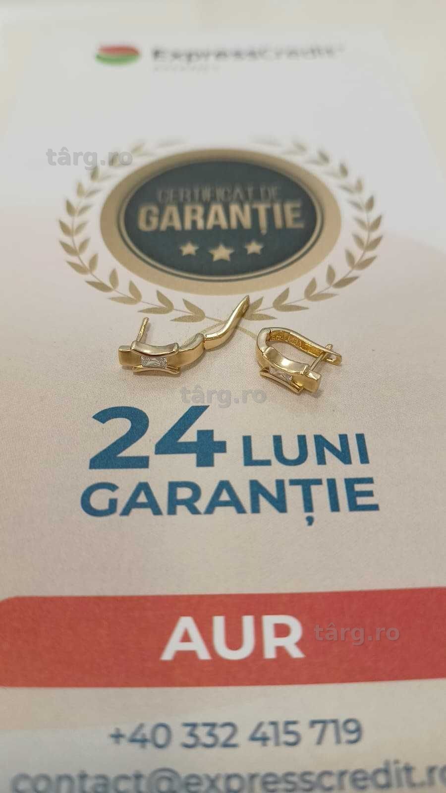Cercei aur 14K 2.41gr [AG24 Harlau B.46312.1] - Garantie 2 ani! 4