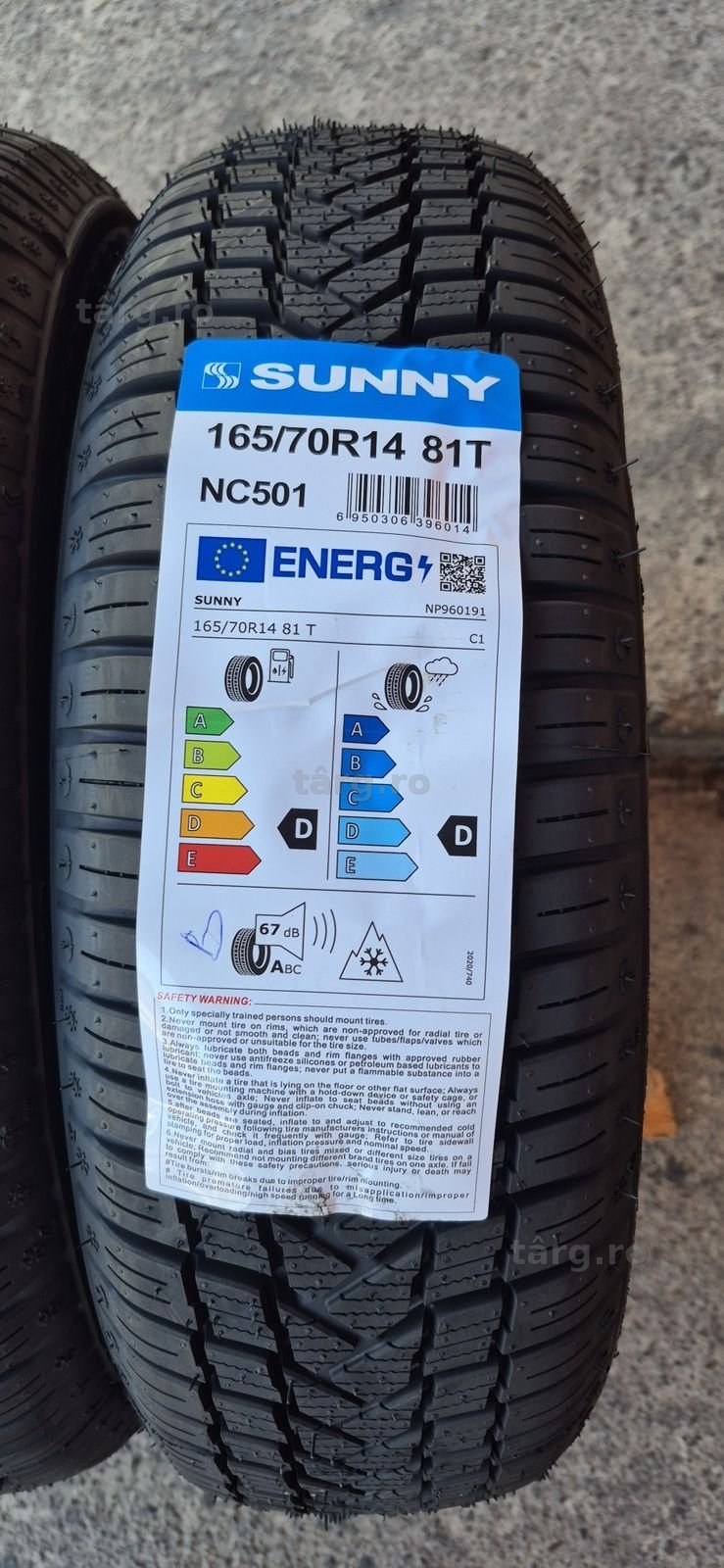 4 anvelope M+S noi Sunny 165/70/14,dot 2025 Pretul este pe bucata. 3
