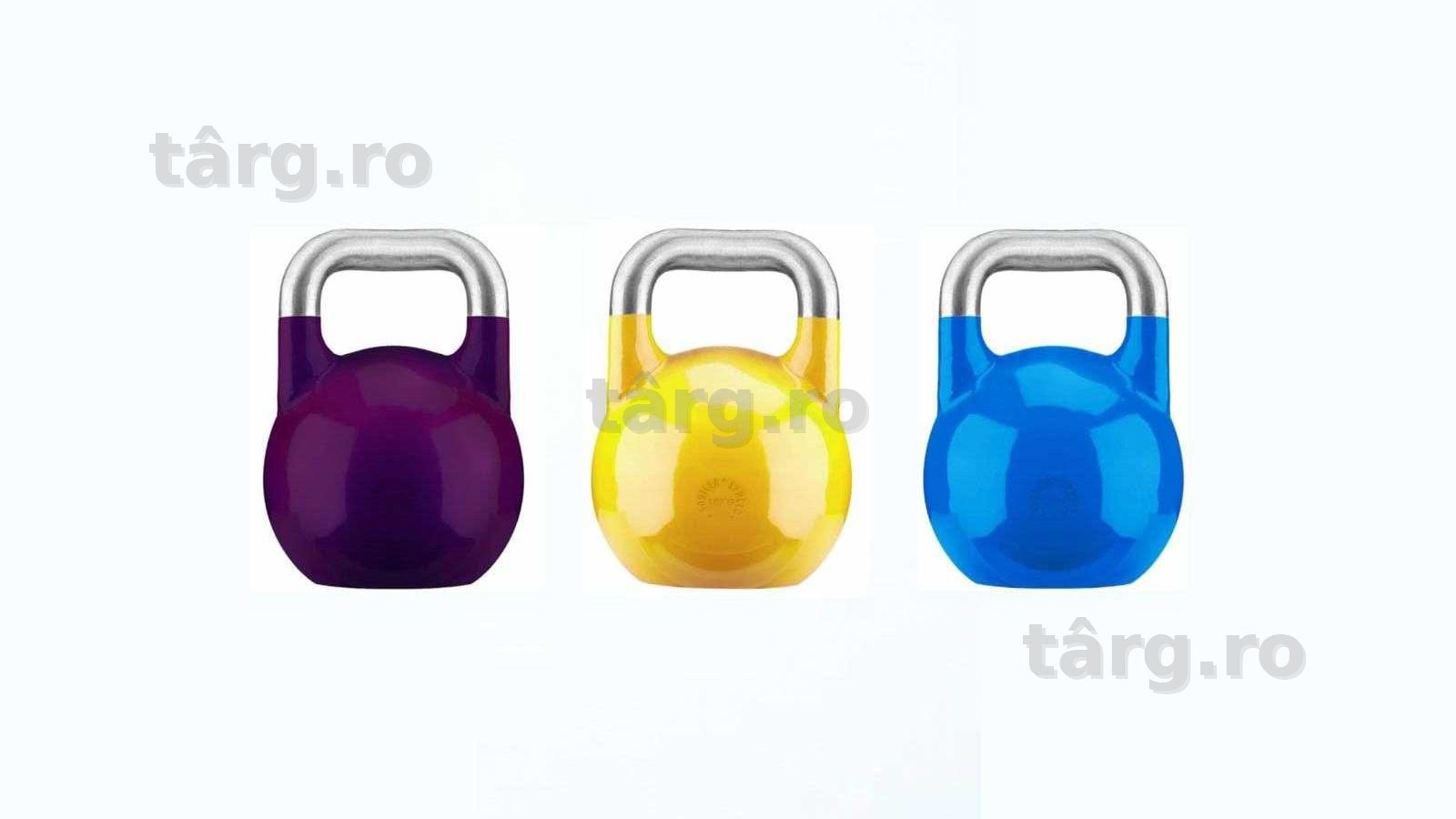 Pachet Kettlebell de Competiție 48 kg: 12 kg, 16 kg, 20 kg