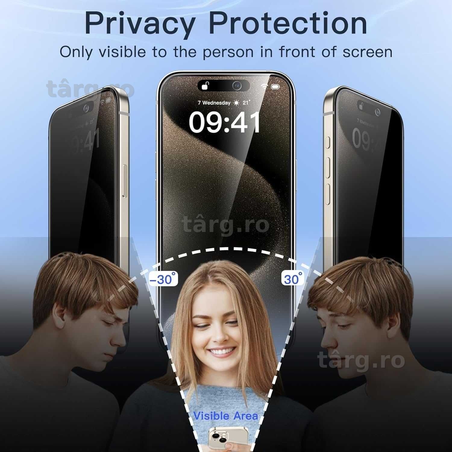 Folie de Sticla Premium Privacy Iphone 13 Pro Max 3
