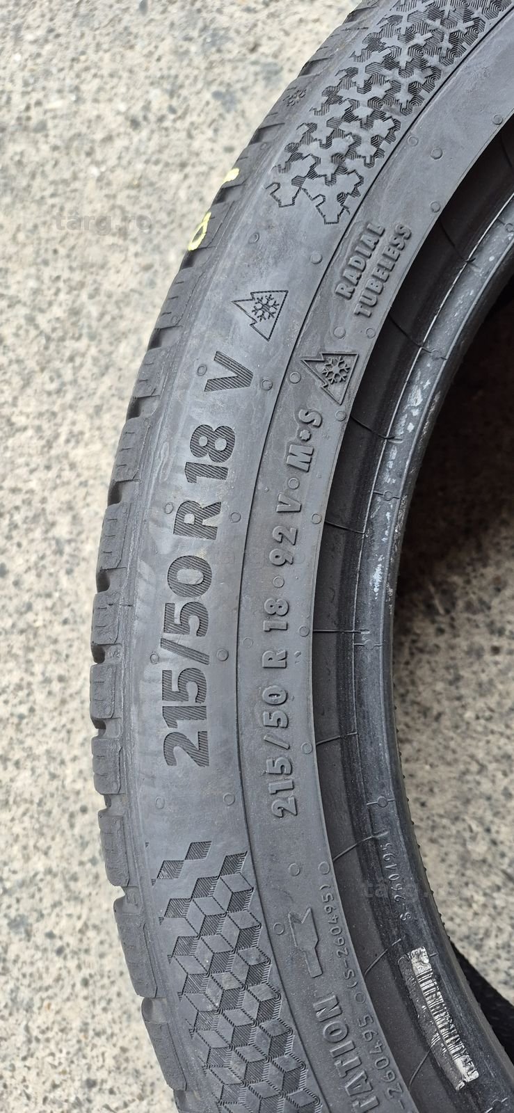 2 anvelope iarna Continental 215/50/18,dot 2021.Pretul este pe bucata 5