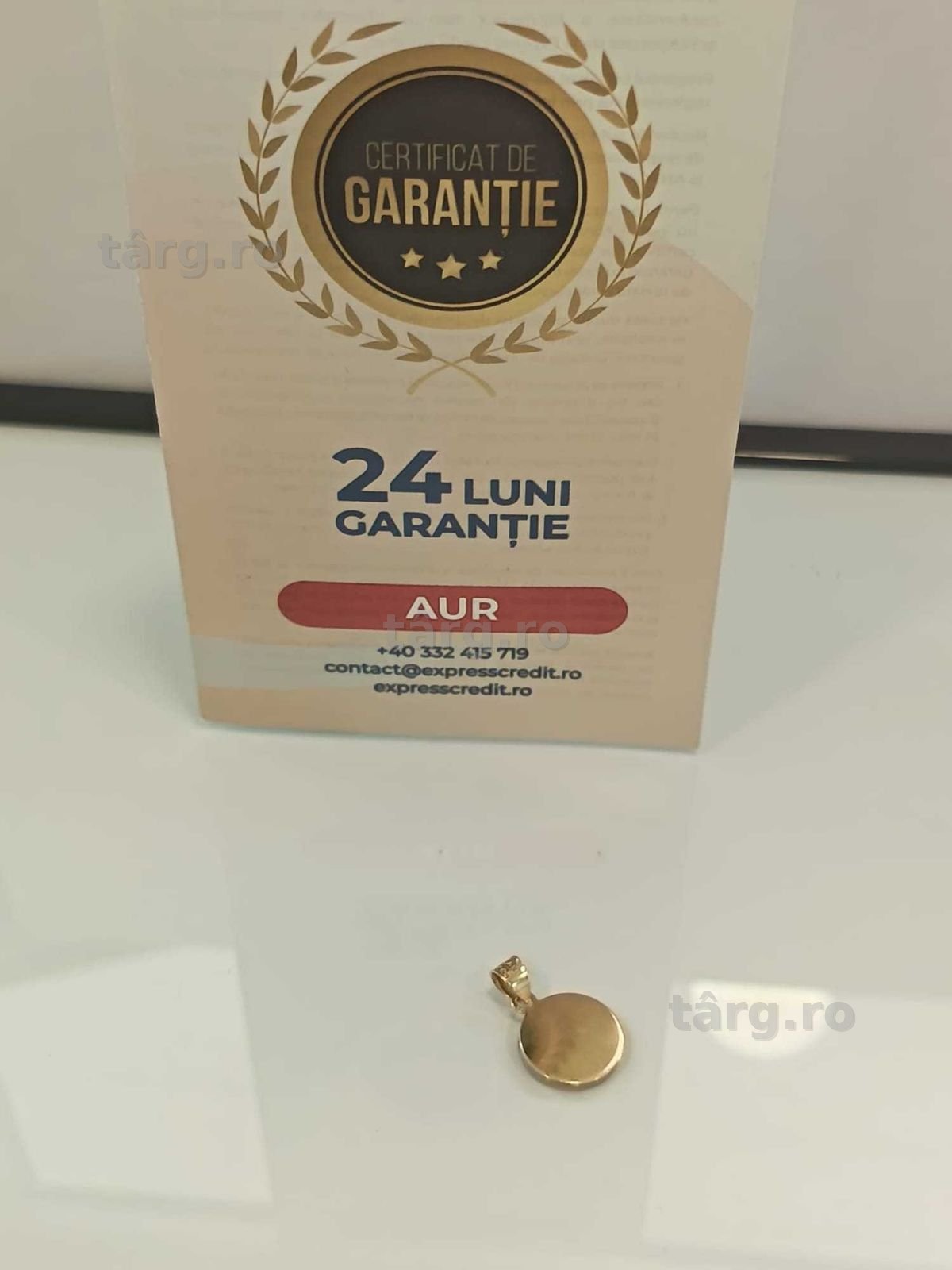 (AG41) Pandativ aur 14K B5929.2 - Certificat de garantie!