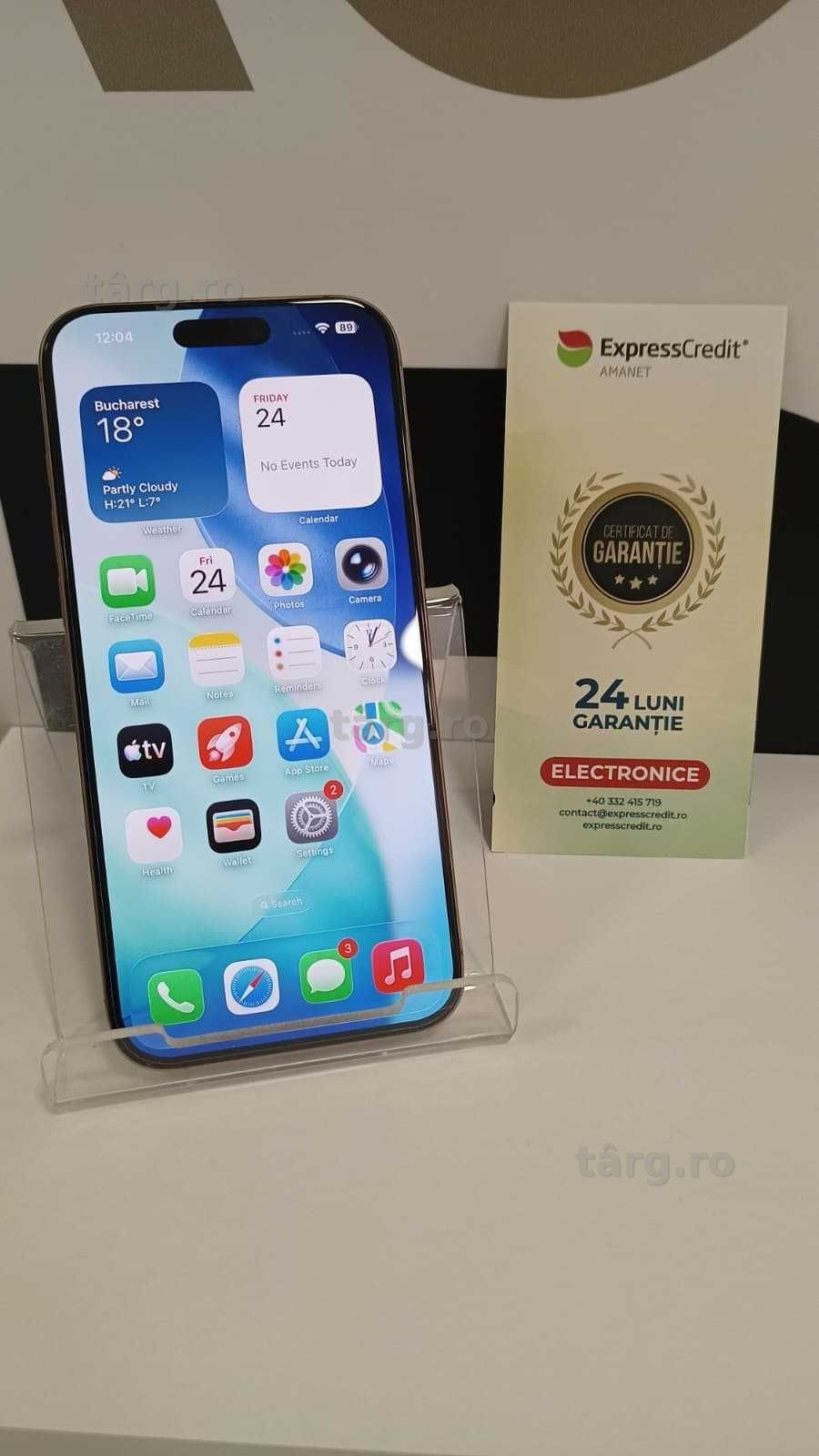 iPhone 16 Pro Max 256Gb [Ag24 Harlau B.45031] - Garantie 2 ani!
