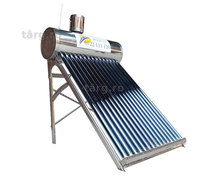 Panou Solar Presurizat INOX Cu Serpentina 120L 12 tuburi apa calda