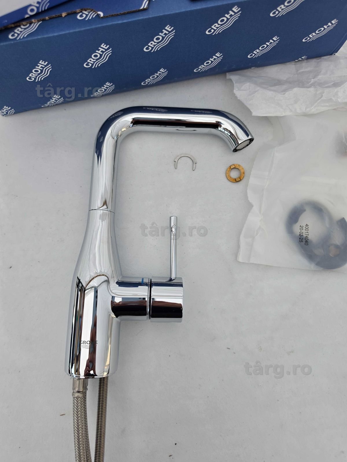Baterie lavoar Grohe Essence new XL pentru lavoare tip bol pipa lebada 5