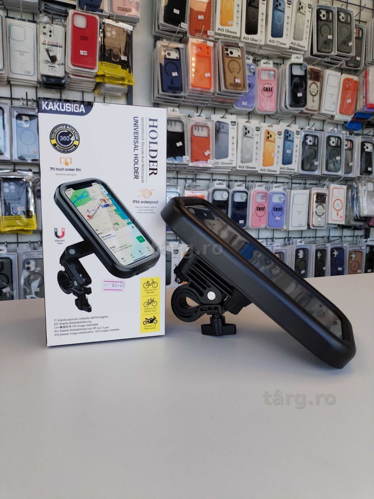 Suport Telefon pentru Bicicleta/Trotineta/Motocicleta/ATV rezistent la ploaie si praf 2