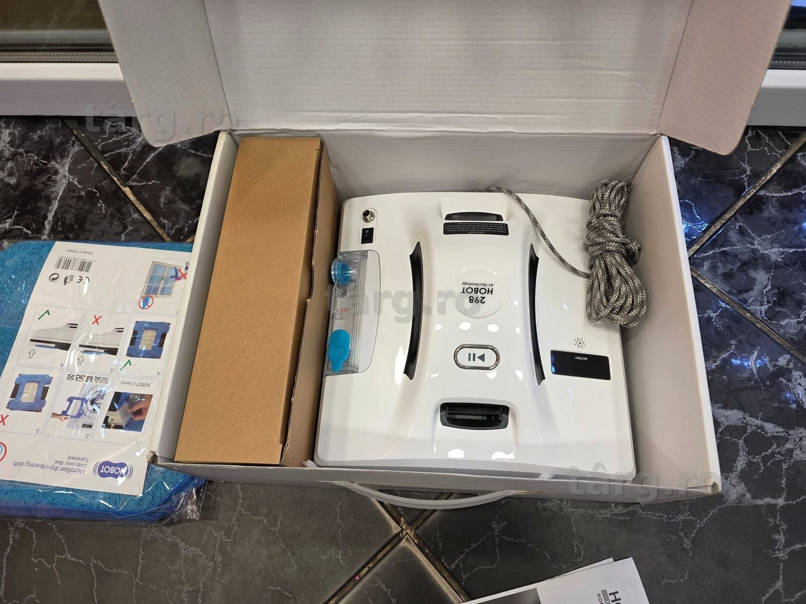 Hope Amanet P10/Robot Curatare Geamuri Hobot 298 cu Pulverizator Bluetooth Ups - NOU - 2