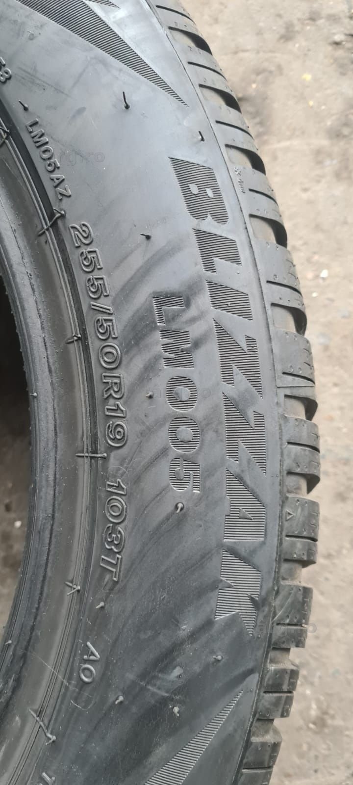 4 anvelope iarna Bridgestone 255/50/19.Pretul este pe bucata. 5